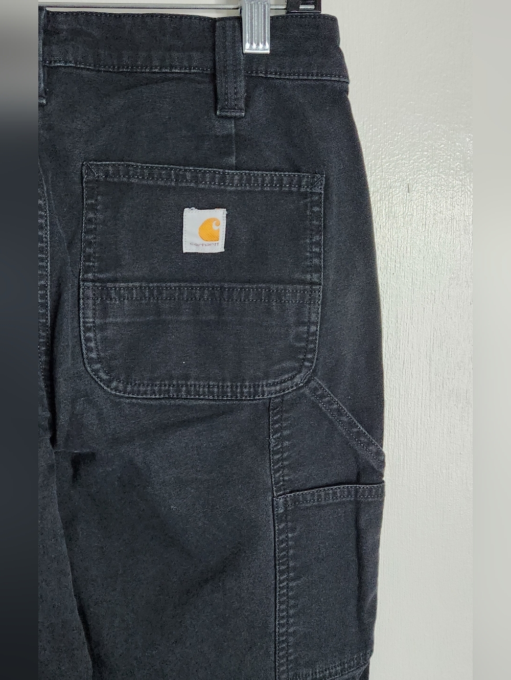 🔥Carhartt Black Work Pants Original Fit Utility Carpenter Pants Size 2 Regular - Picture 6 of 7